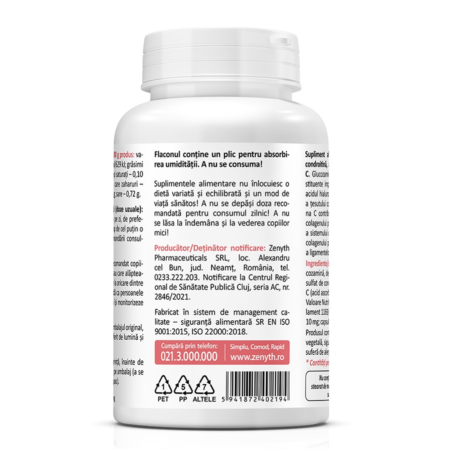 Zenyth-Glucosamine, Chondroitin, Hyaluronic Acid, 60 capsule, Zenyth [4]