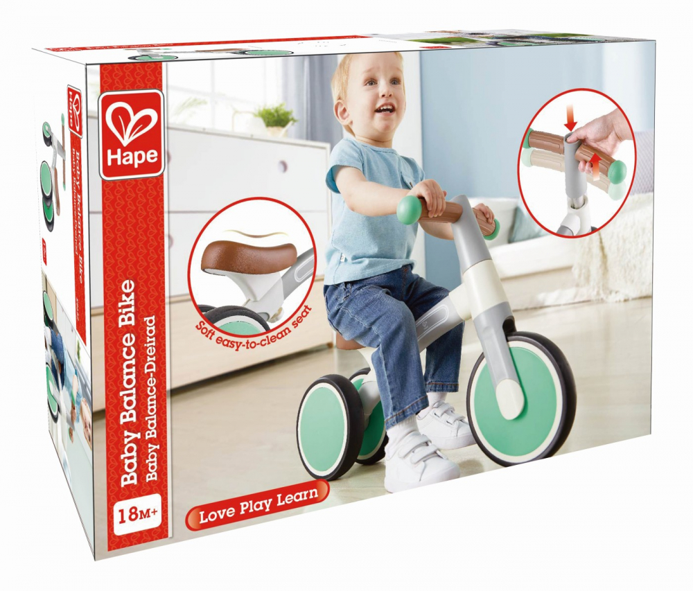 Hape Bicicleta De Echilibru Verde Cu 3 Roti [1]