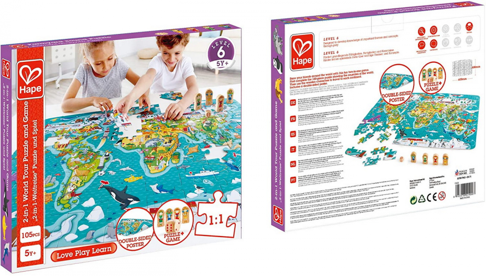 Hape Puzzle 2-In-1 Turul Lumii [6]