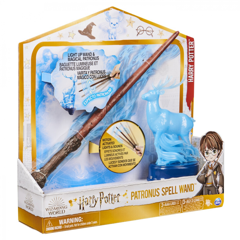 Harry Potter Wizarding World Patronus Spell Wand Bagheta  Lui Harry 33Cm [5]
