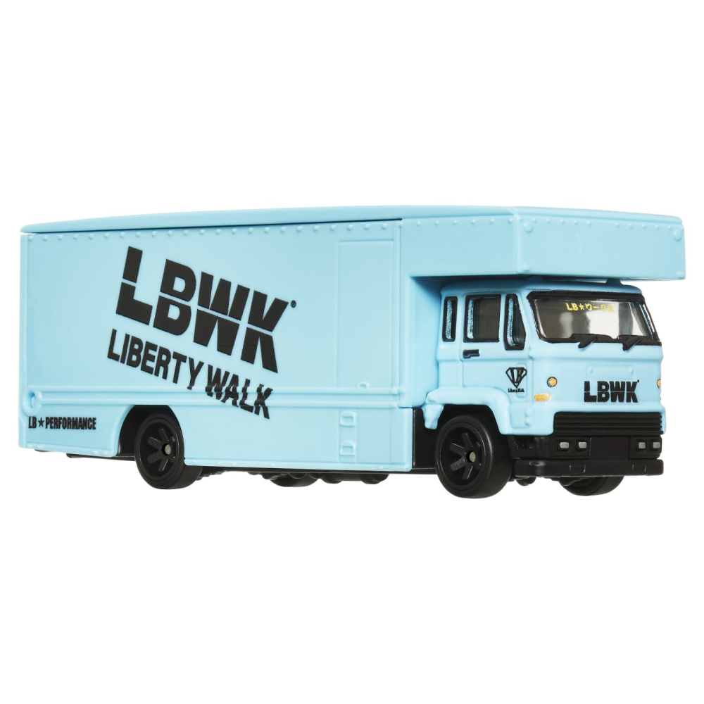 Hot Wheels Transportator Fleet Flyer Cu Masinuta Nissan Skyline 2000 Gt-R Lbwk Scara 1:64 [5]