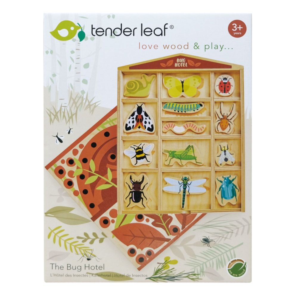 Hotelul de insecte, din lemn premium - The Bug Hotel - 14 piese - Tender Leaf Toys [1]