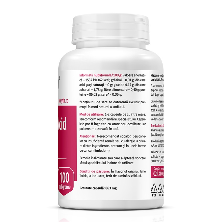 Hyaluronic Acid cu Collagen Complex, 60 capsule, Zenyth [4]