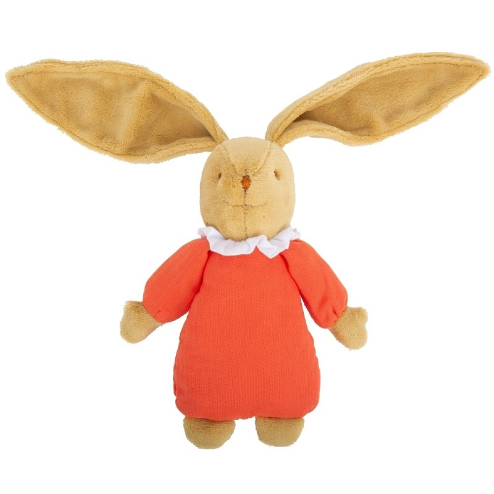 Iepure muzical bumbac organic - 25 cm Portocaliu [3]