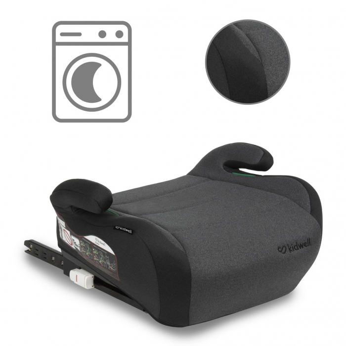 Inaltator auto 125-150 cm, cu ISOFIX Kidwell Ovan - Black Gray [5]