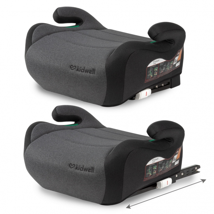 Inaltator auto 125-150 cm, cu ISOFIX Kidwell Ovan - Black Gray [6]