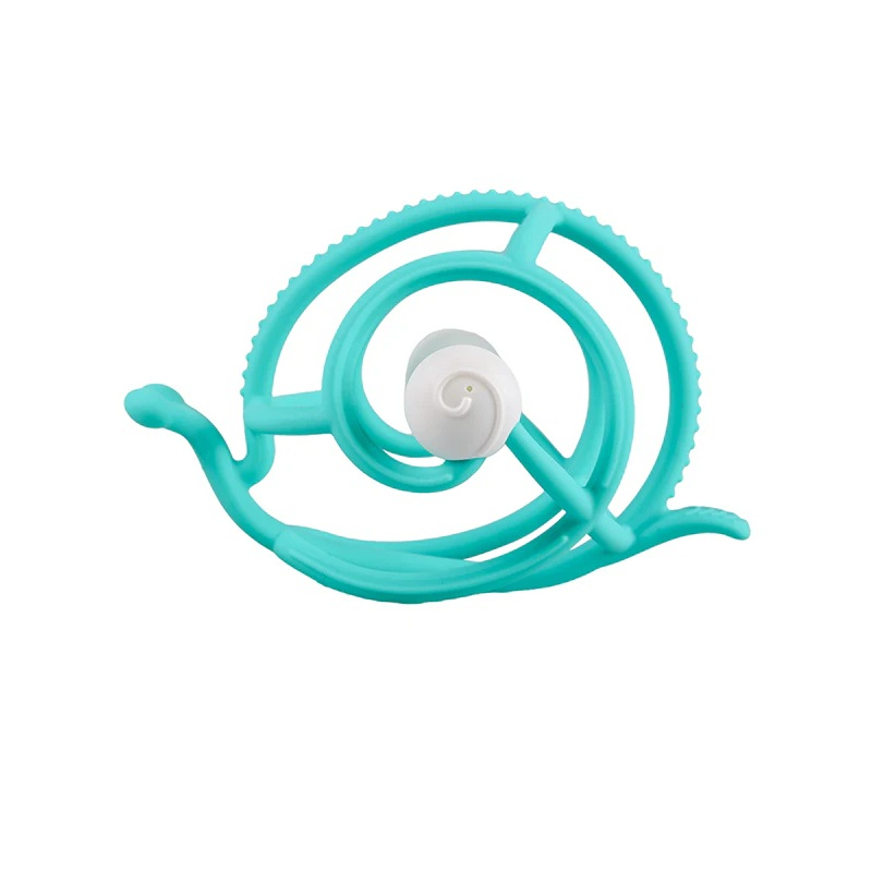 Inel Gingival din silicon Mombella 3 luni+, Melc - Teal [5]