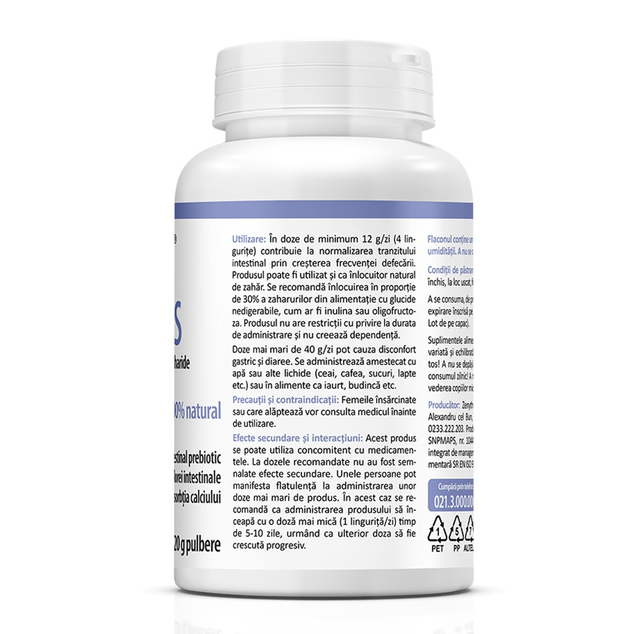 Zenyth-Inulin FOS pulbere, 120 g, Zenyth [4]