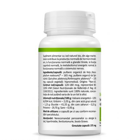 Iod Natural Bio, 30 capsule vegetale, Zenyth [3]