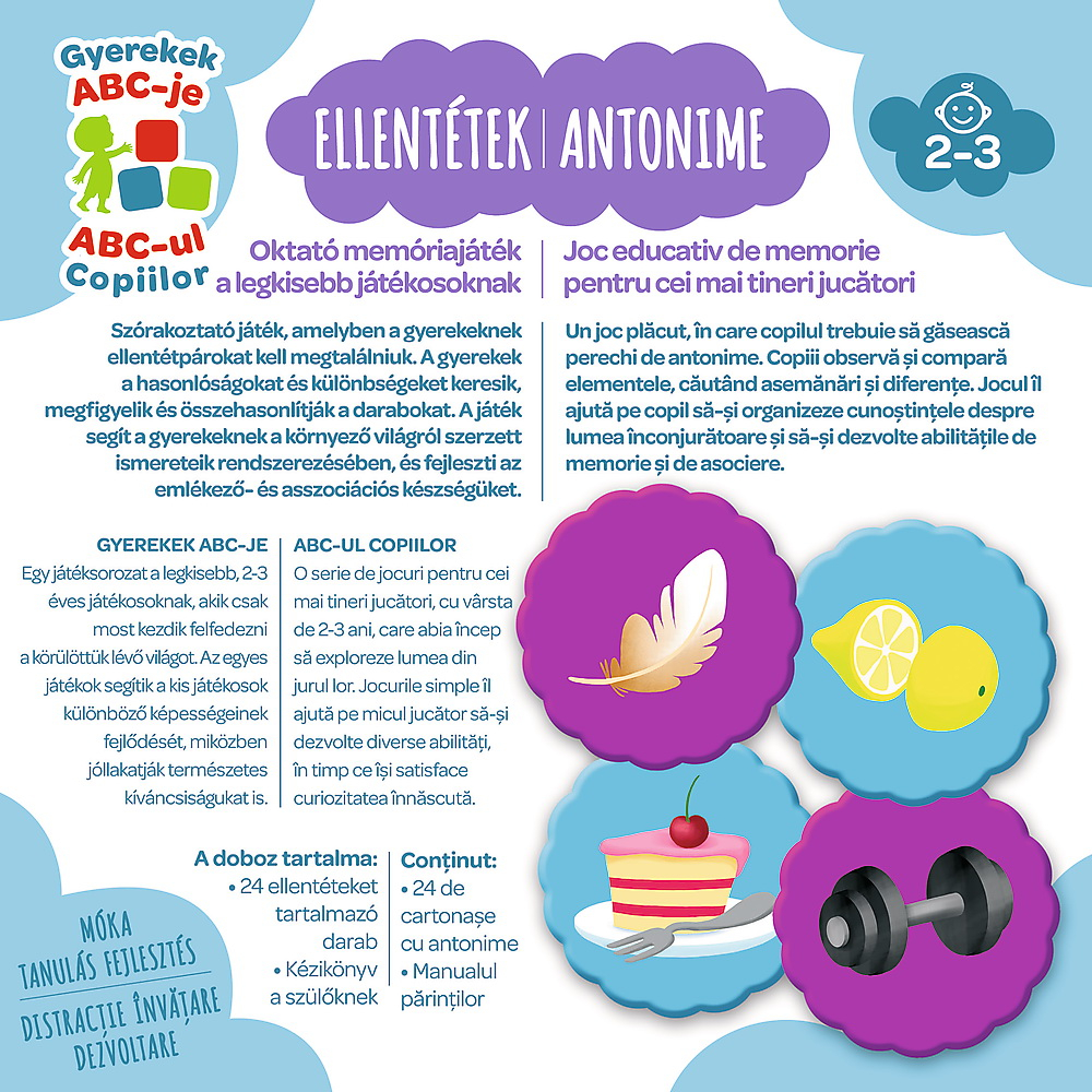 Trefl-Joc Antonime – Joc Educativ și Distractiv, Învățare prin Asociere de Cuvinte pentru Copii [5]