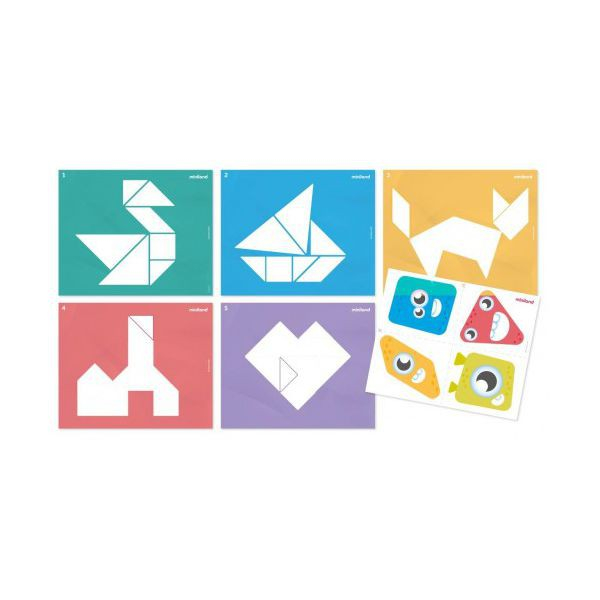 Miniland Joc creativ Tangram traditional cu piese translucide [2]