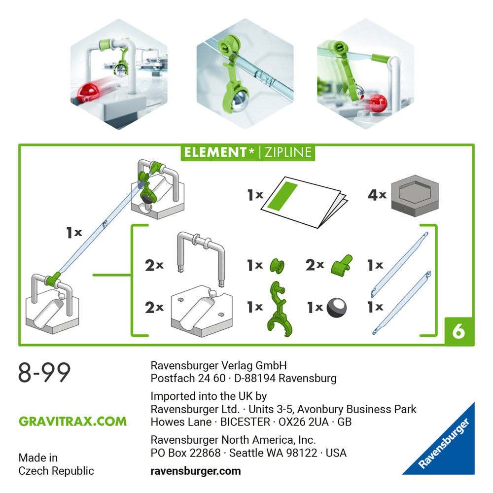 Joc de constructie Gravitrax Zipline, Tiroliana, set de accesorii, multilingv incl. RO [4]
