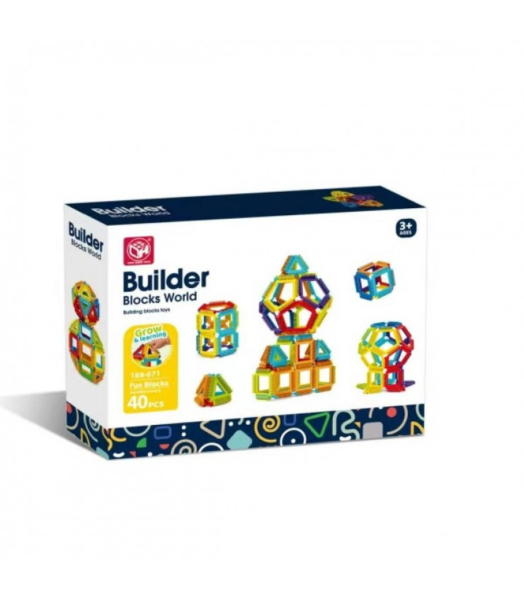 Joc de constructie STEAM - Forme magice (40 piese) [1]