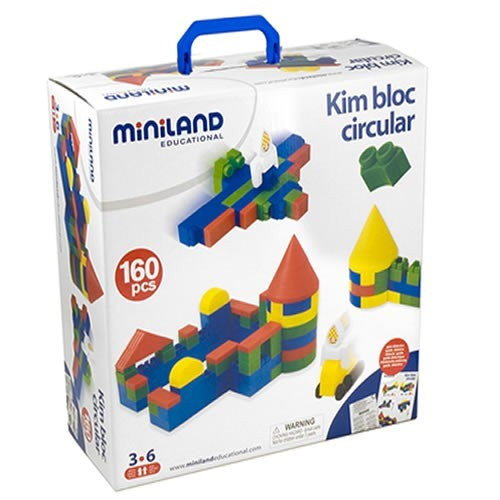 Miniland-Joc de constructii Kim Bloc Circular Miniland 160 buc [1]