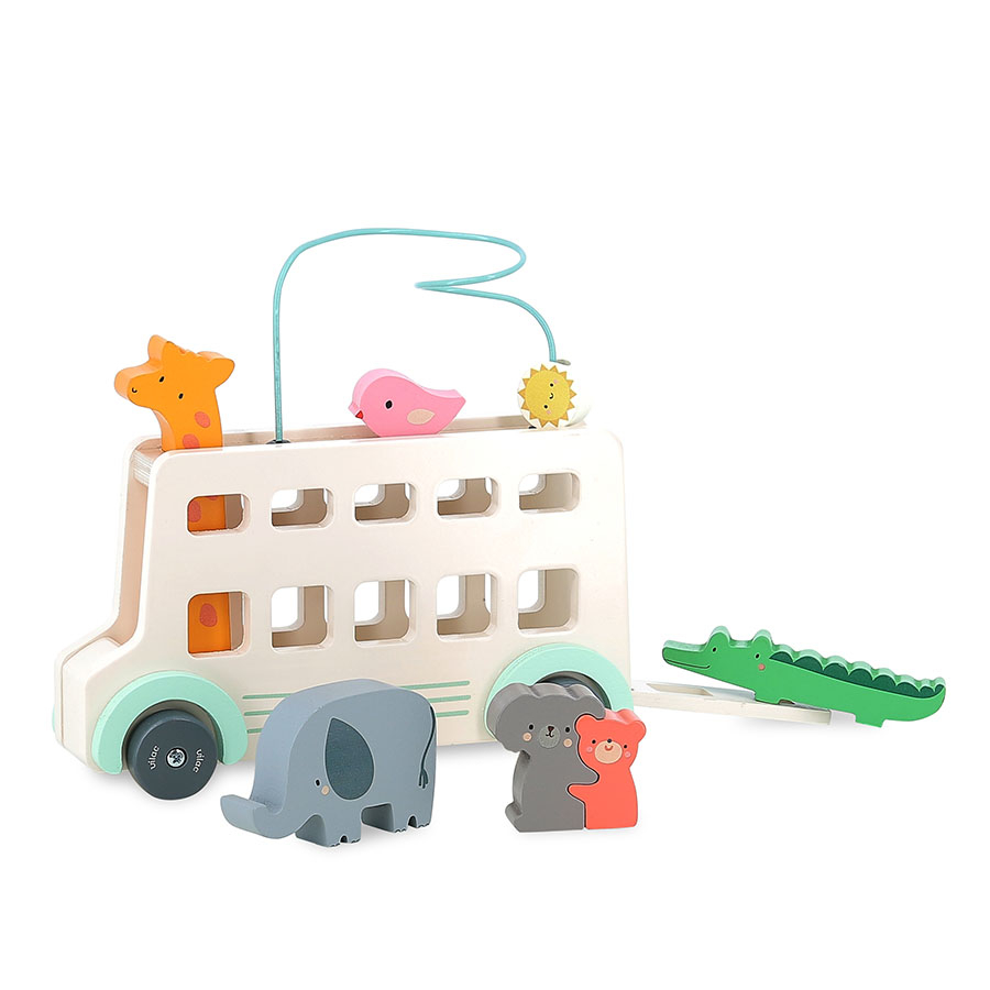 Joc de indemanare / motricitate fina - Autobuz cu animale, design Sarah Betz [3]