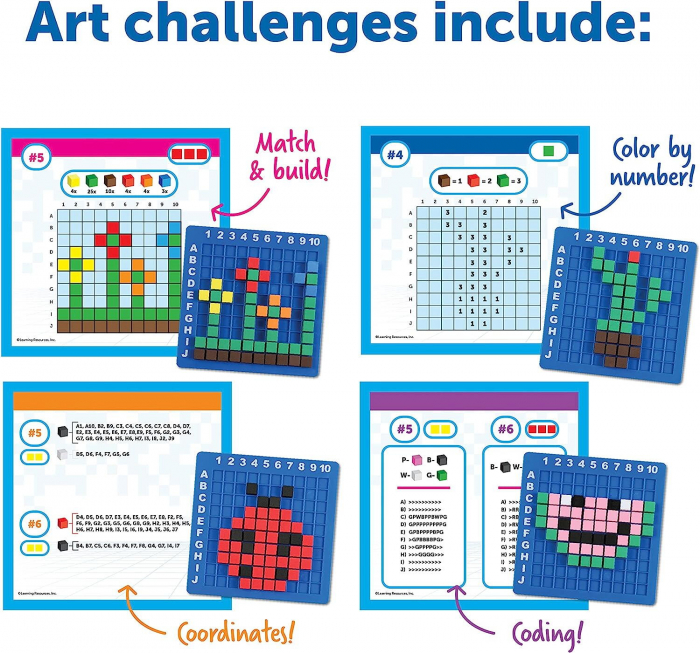 Learning Resources Joc de logica STEM - Arta Pixel [4]