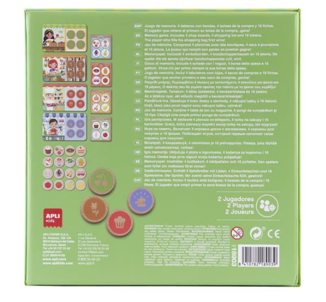 Apli-Joc de memorie Lotto Shopping, Apli Kids, Lemn, 22 x 22 x 5.4 cm, Multicolor [3]