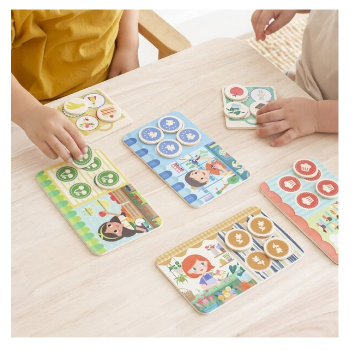 Apli-Joc de memorie Lotto Shopping, Apli Kids, Lemn, 22 x 22 x 5.4 cm, Multicolor [1]