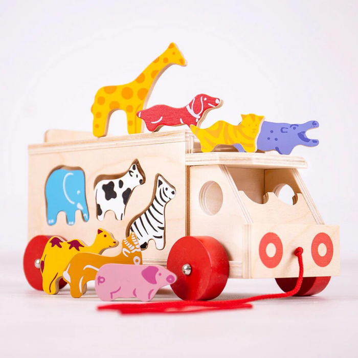 BIGJIGS Toys-Joc de sortare - Camionul animalutelor [6]