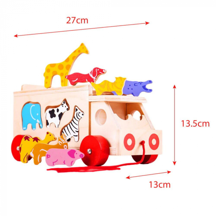 BIGJIGS Toys-Joc de sortare - Camionul animalutelor [3]