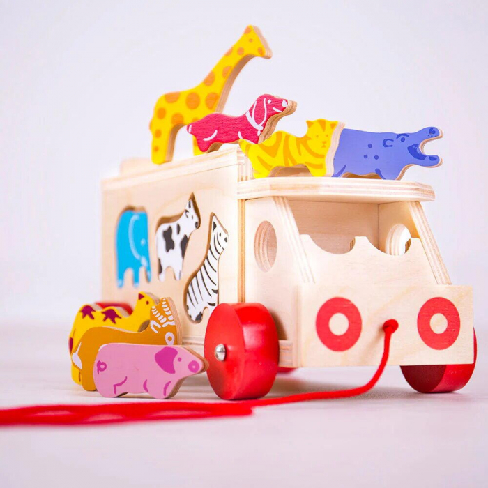 BIGJIGS Toys-Joc de sortare - Camionul animalutelor [4]