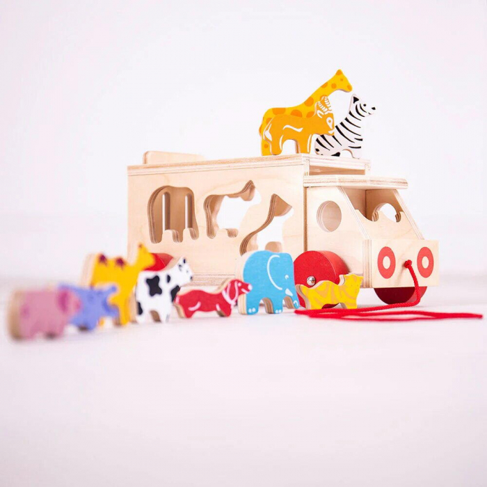 BIGJIGS Toys-Joc de sortare - Camionul animalutelor [7]