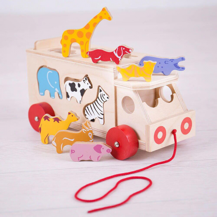 BIGJIGS Toys-Joc de sortare - Camionul animalutelor [5]
