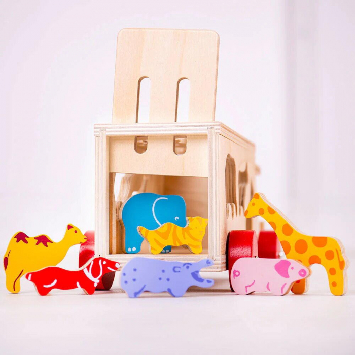 BIGJIGS Toys-Joc de sortare - Camionul animalutelor [9]