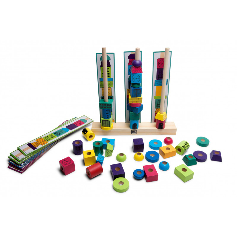 BS Toys-Joc de stivuire Turnuri din margele logice, BS Toys [3]