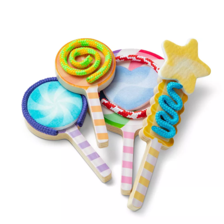 Melissa & Doug-Joc din lemn pentru dezvoltarea indemanarii Acadele multicolore [3]
