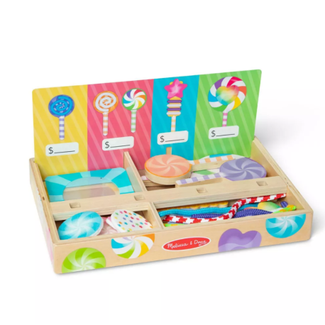 Melissa & Doug-Joc din lemn pentru dezvoltarea indemanarii Acadele multicolore [2]