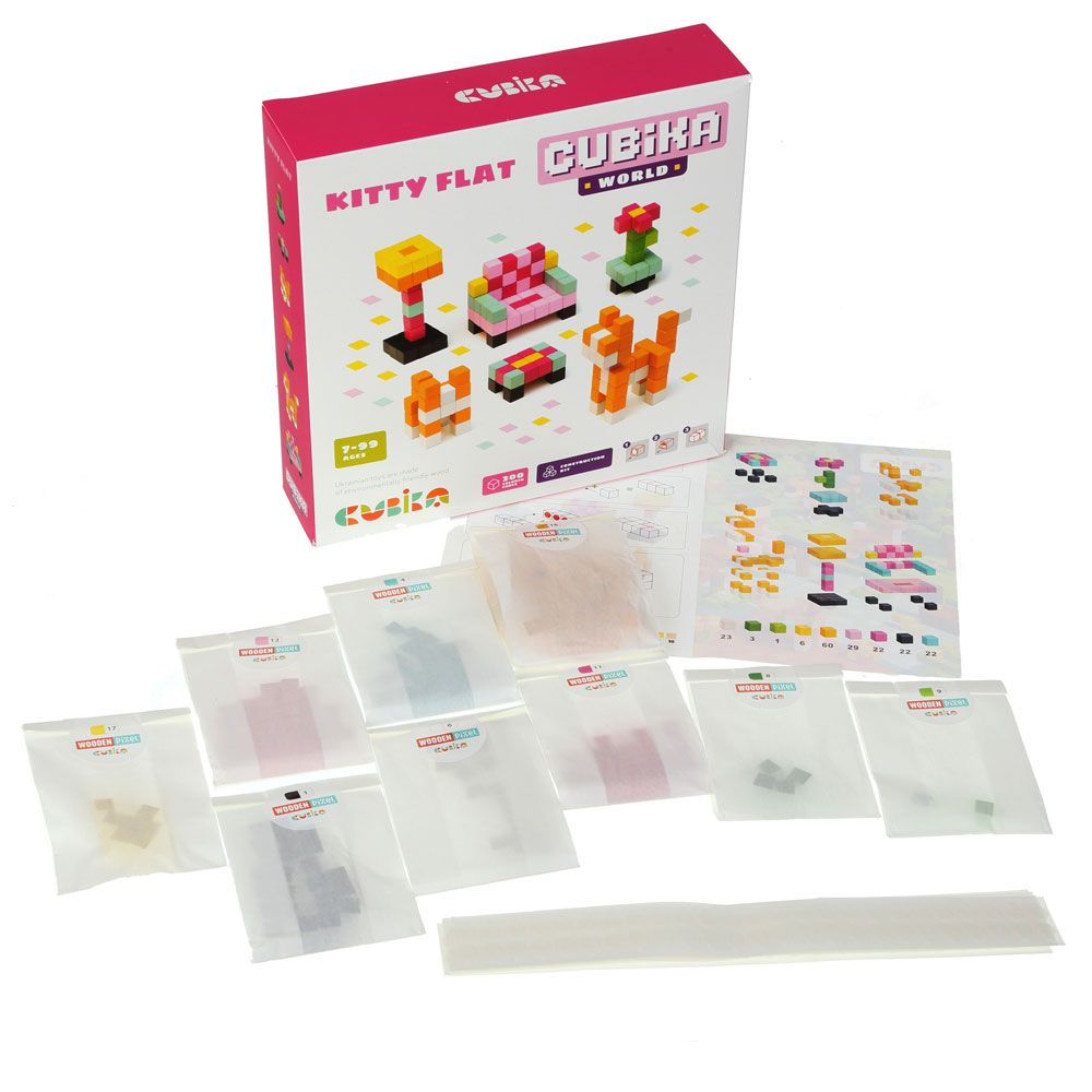 Cubika-Joc Din Lemn, Set de constructii, Cubika, World Kitty Flat [2]