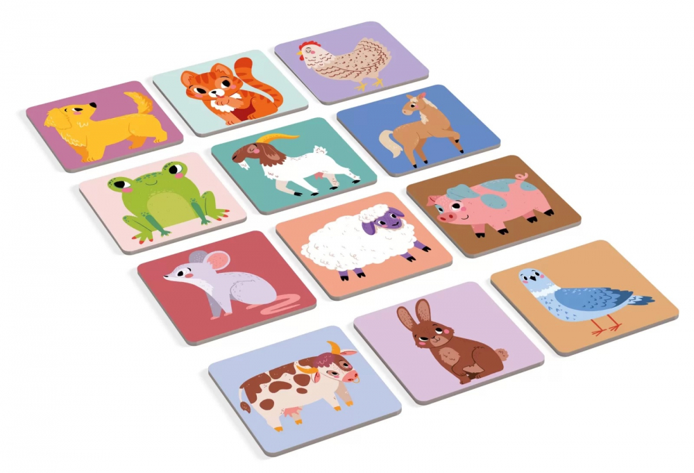 Joc-educational-pentru-copii,-Animale-Memo,-KuKiKuk-Efko,-24-perechi,-12-piese-mari,-carton-gros,-animatii-colorate-haioase,-varsta-2-6-ani-Efko [2]