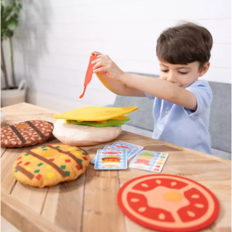 Melissa & Doug-Joc educativ de stivuire si potrivire Burgerul gigant [4]
