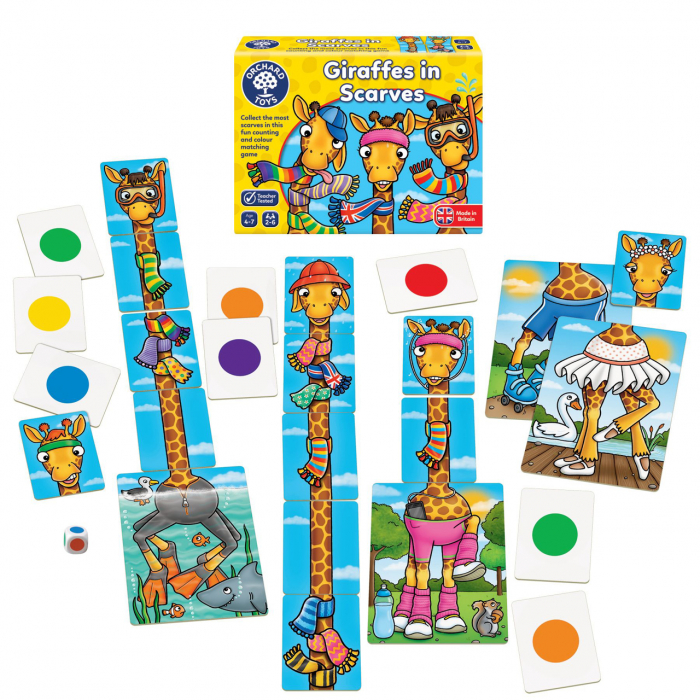 Orchard-Toys-Joc-educativ-Girafe-cu-fular-Giraffes-In-Scarves [3]