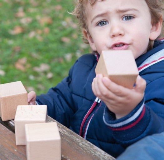 Joc educativ pentru copii si copii nevoi speciale didactic, Andreu Toys, senzorial, 10 cuburi din lemn natur cu 5 sunete [2]