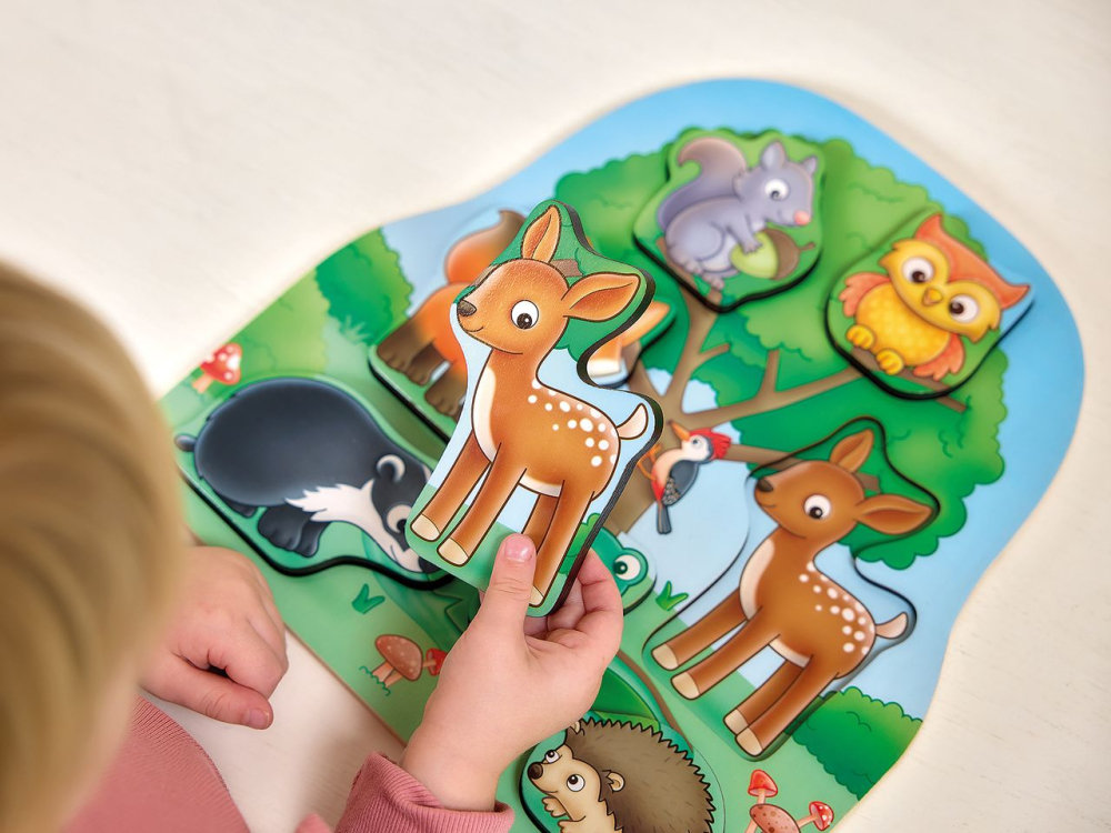 Joc Educativ Puzzle Cu Piese De Lemn - In Padure [8]