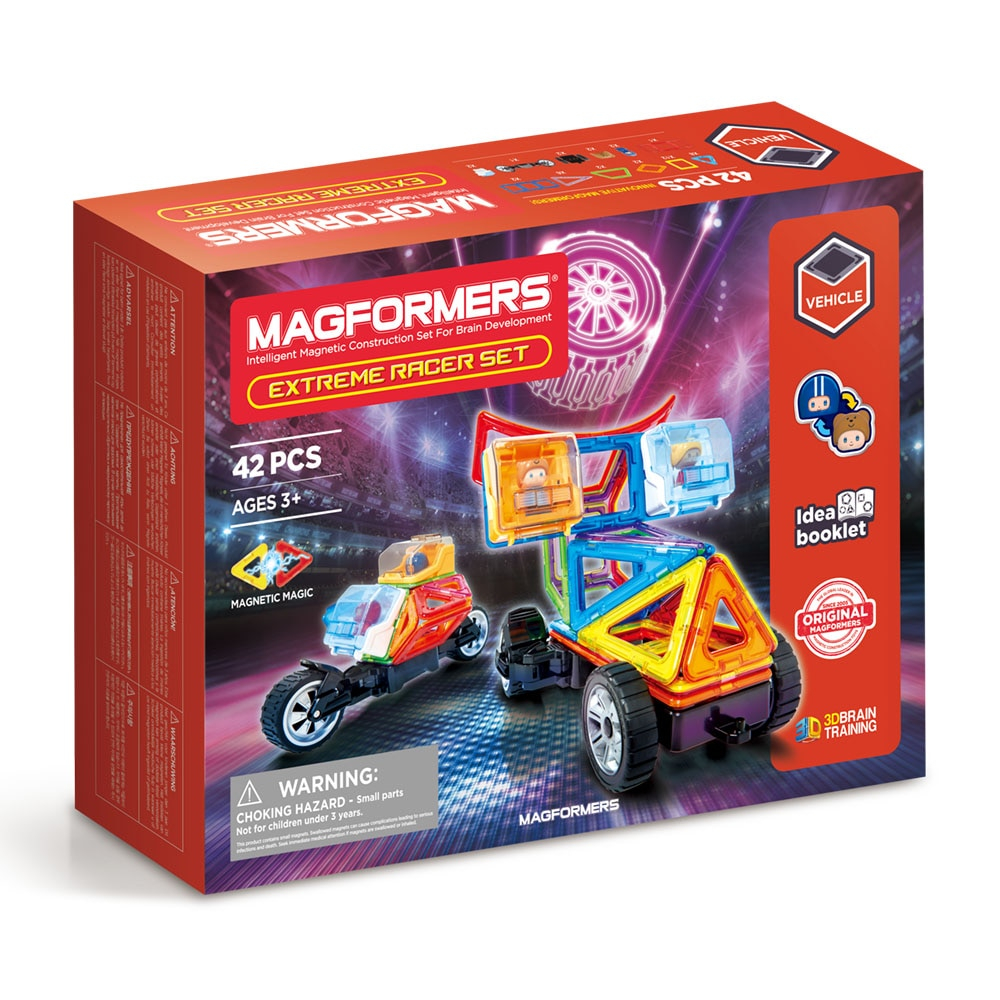 Joc magnetic de constructie Magformers Extreme Racer - Curse Extreme, 42 piese [1]