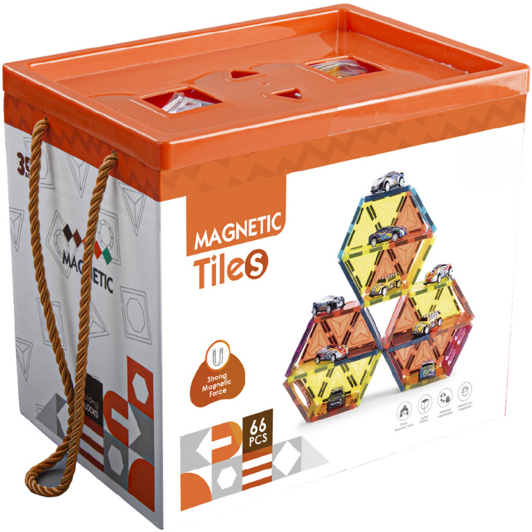 Joc magnetic - Parcarea masinutelor 66 piese (7.5 cm) [1]