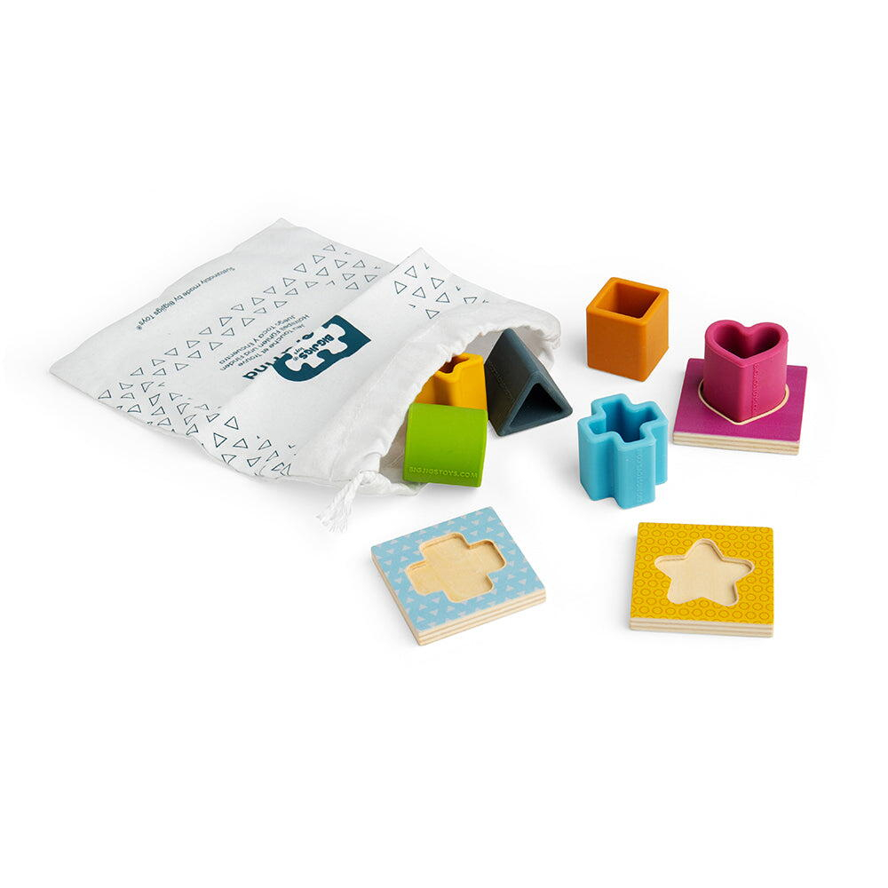 BIGJIGS Toys-Joc senzorial cu forme - Simte si gaseste [1]