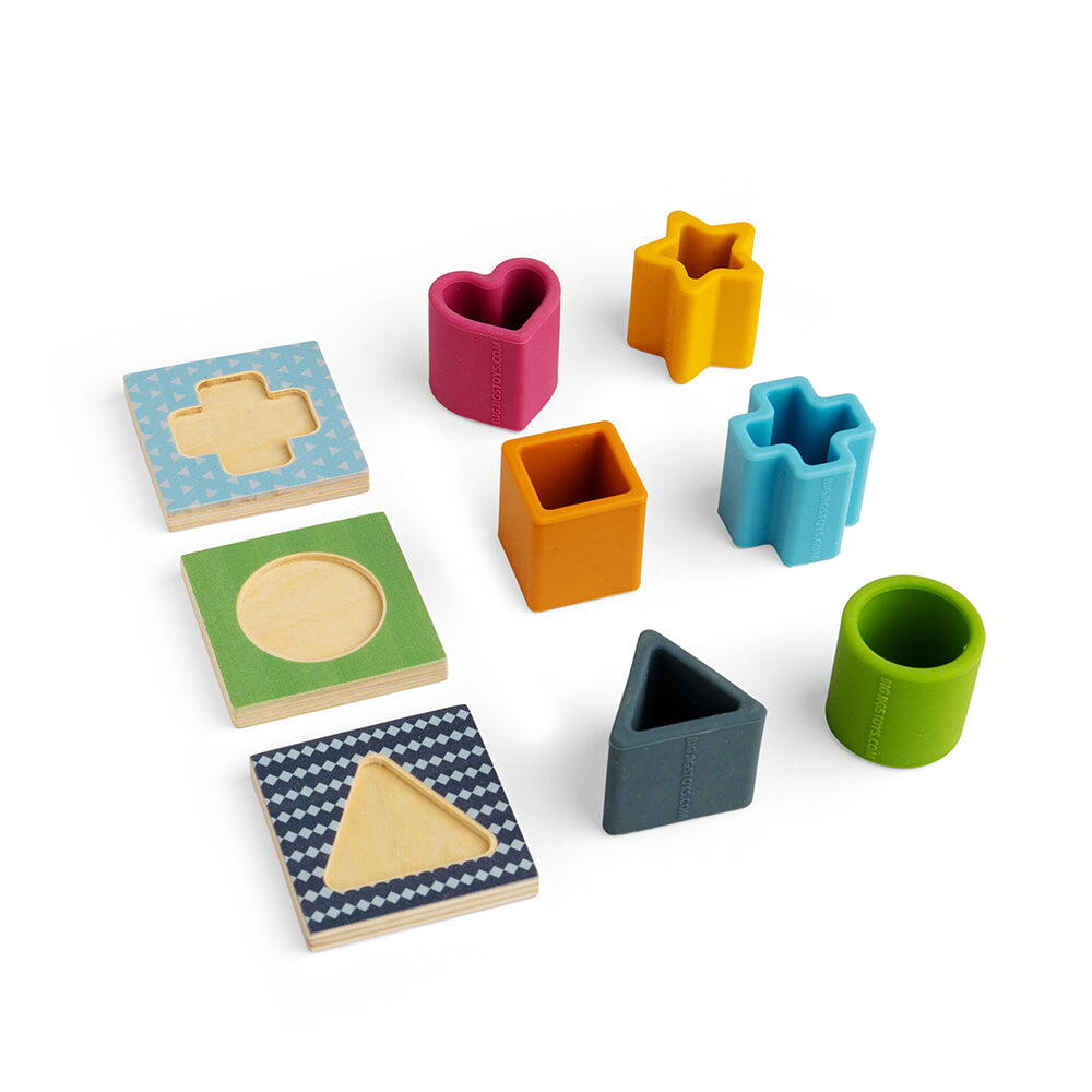 BIGJIGS Toys-Joc senzorial cu forme - Simte si gaseste [2]