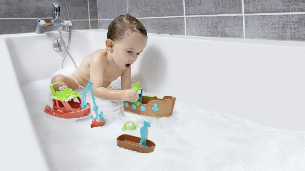 Klorofil Jucarie 3 in 1 - Barcute pentru baie cu figurina Morsa [9]