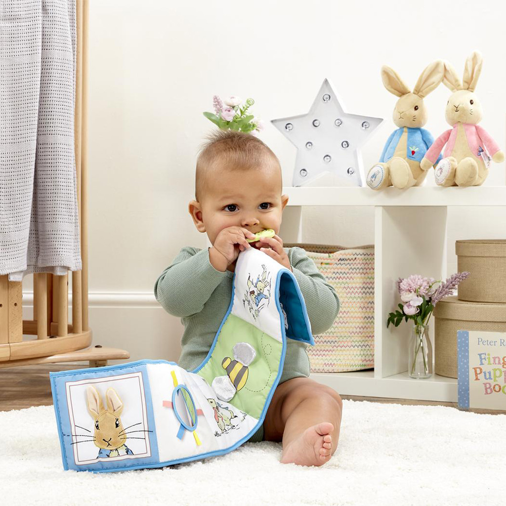 Jucarie - carte Peter the Rabbit cu doua fete pentru dezvoltare senzoriala [7]