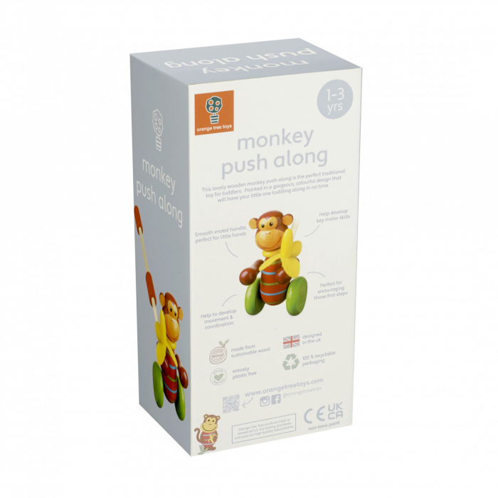 Orange Tree Toys Jucarie de impins maimutica Orange Tree Toys [3]