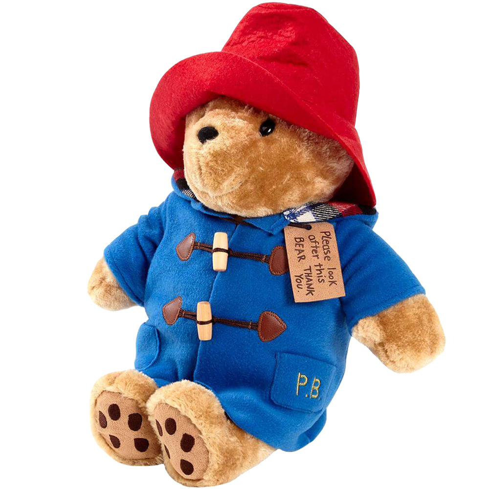 Jucarie de plus ursuletul Paddington cu haina albastra, asezat, 30 cm [2]