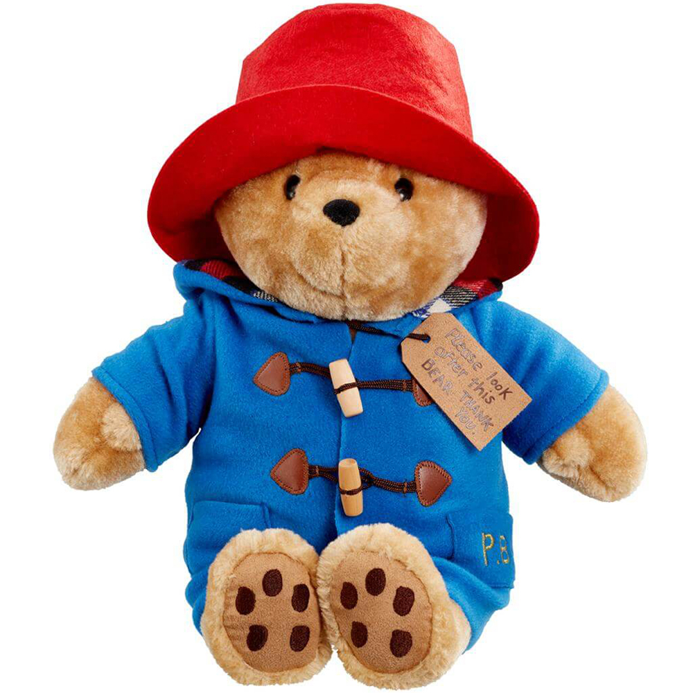 Jucarie de plus ursuletul Paddington cu haina albastra, asezat, 30 cm [1]