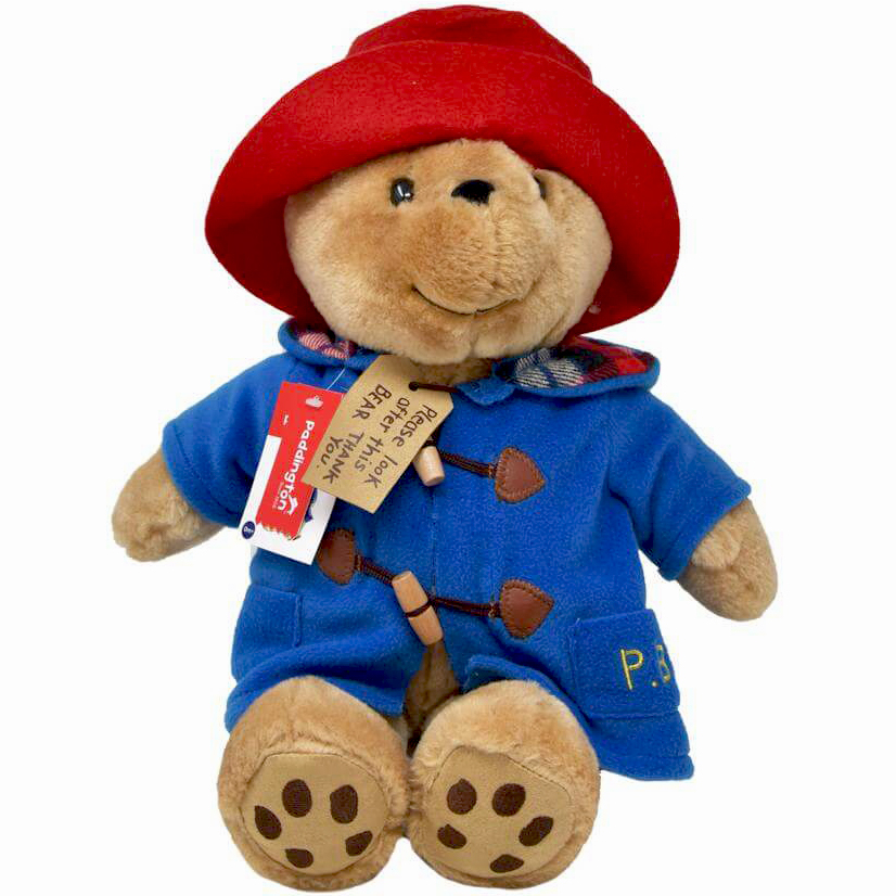 Jucarie de plus ursuletul Paddington cu haina albastra, asezat, 30 cm [6]