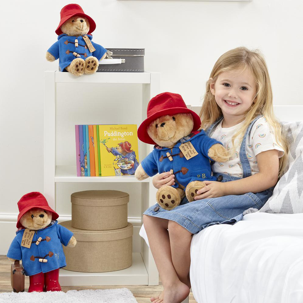 Jucarie de plus ursuletul Paddington cu haina albastra, asezat, 30 cm [7]
