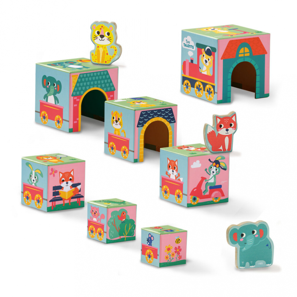 SES Creative-Jucarie De Stivuit - Turn Cu Figurine Animale [5]