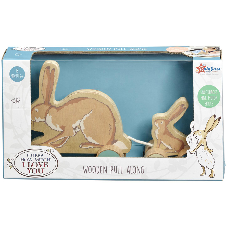 Rainbow Designs-Jucarie de tras din lemn GHMILY cu 2 iepurasi [2]